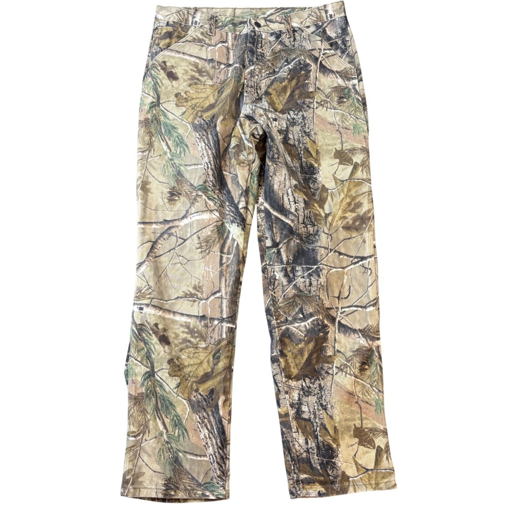 Wrangler ProGear Realtree Camo Carpenter Pants Mens 36x32 Y2K Baggy Wide Grunge
